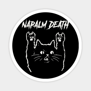 napalm metal cat Magnet